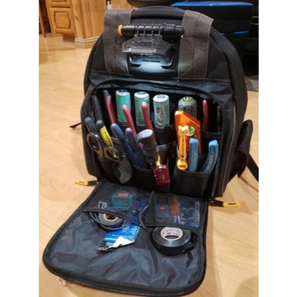 53 Pocket Lighted Backpack, Black - Picture 2 of 4